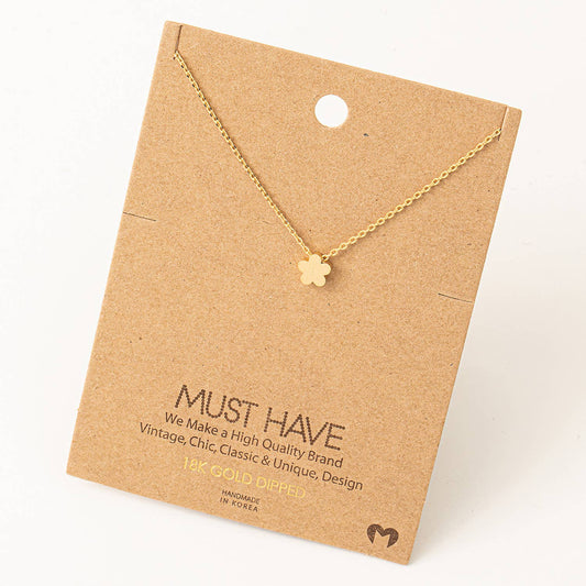 Dainty Mini Flower Pendant Necklace - Hope + Freya