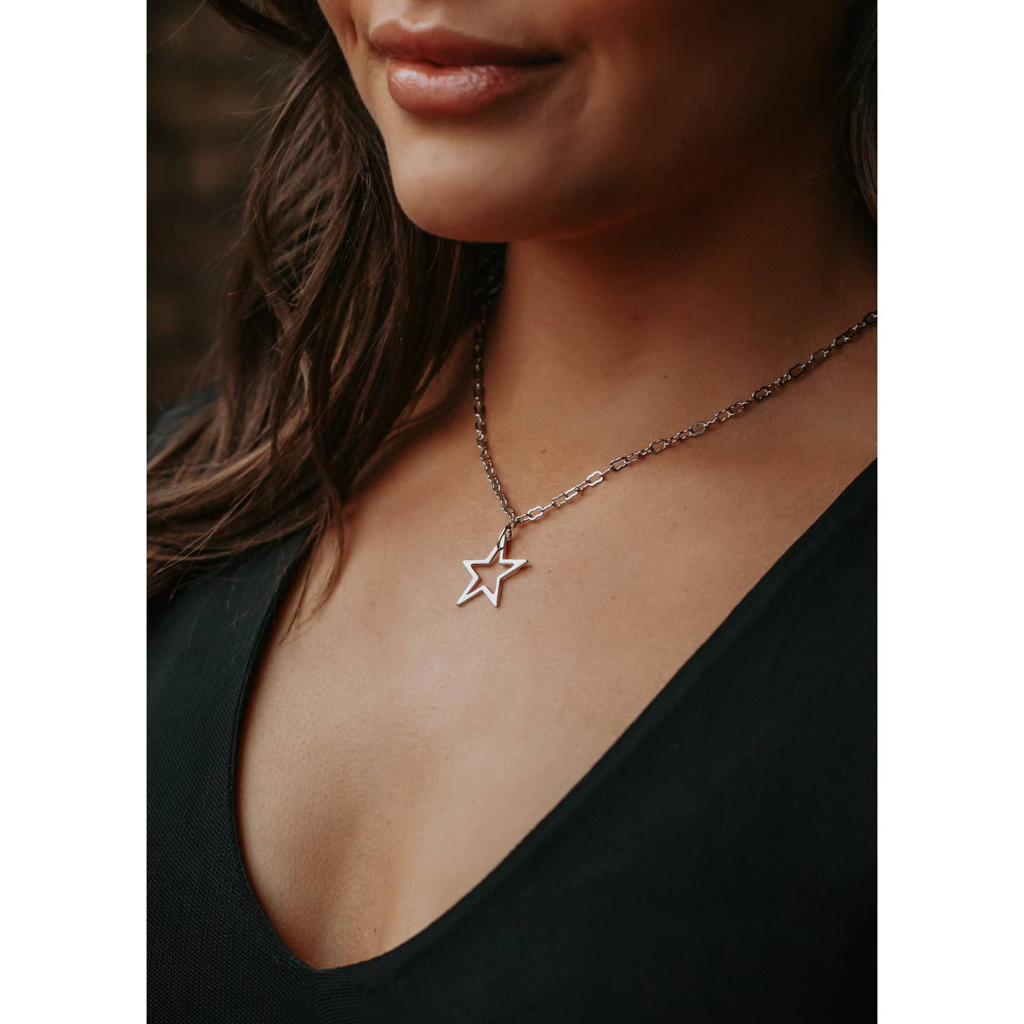 Star Pendant Necklace - Silver - Hope + Freya