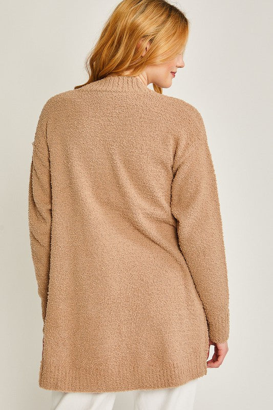 Fluffy Cardigan - Khaki - Hope + Freya