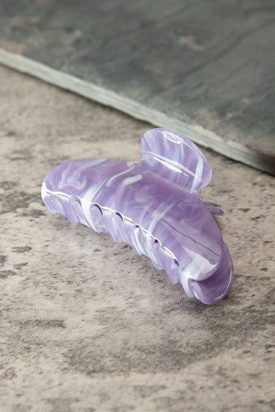 Glossy Large Arch Claw Clip - Violet - Hope + Freya