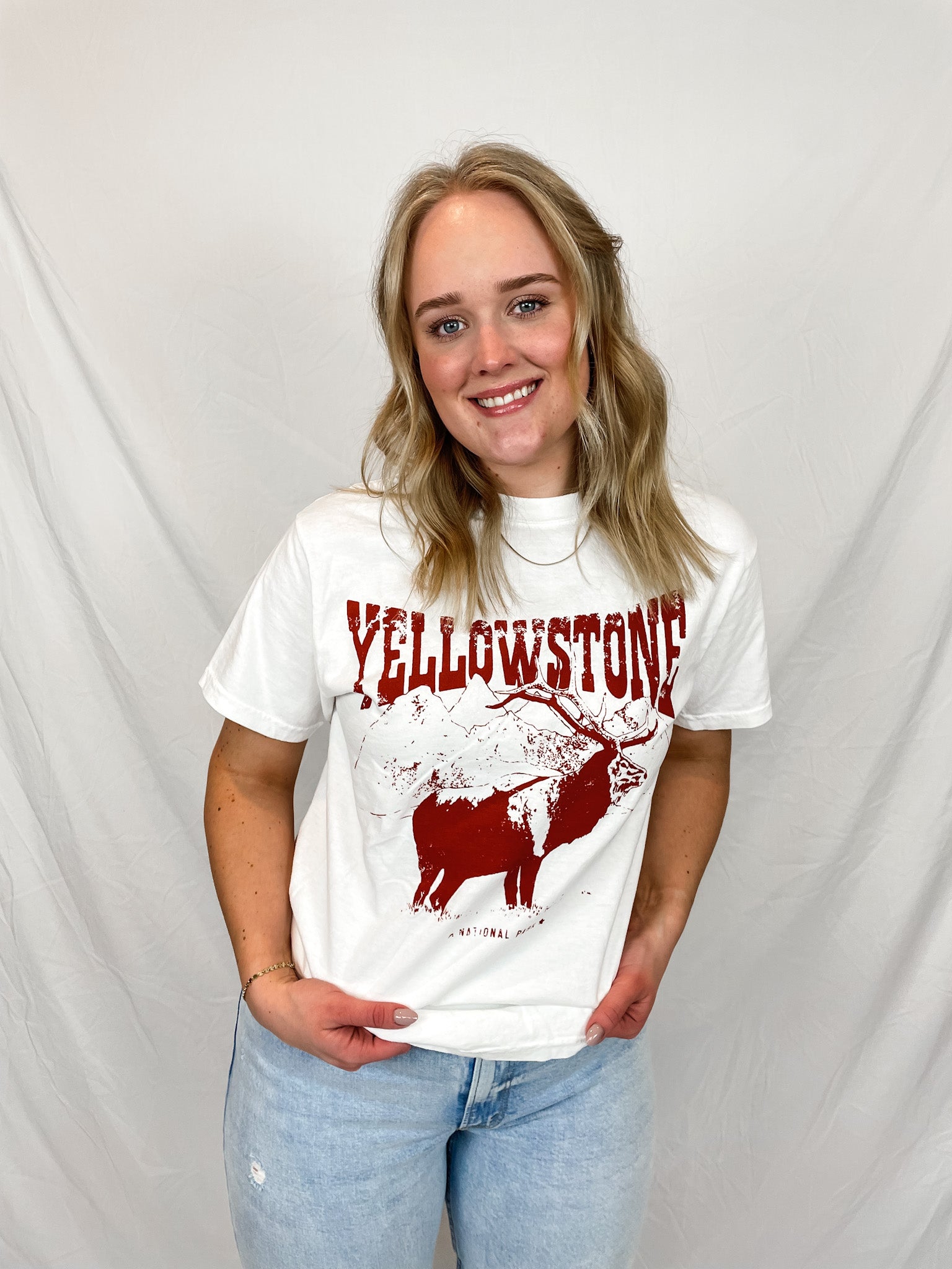 Yellowstone Graphic Tee - White - Hope + Freya