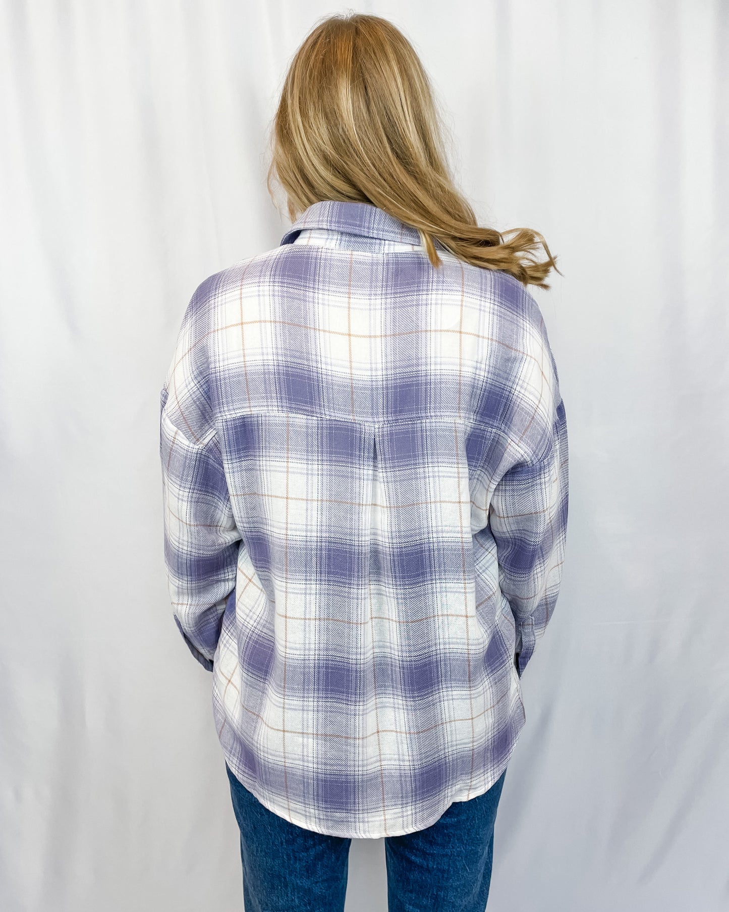 Lavender Haze Plaid Shirt - Lavender - Hope + Freya