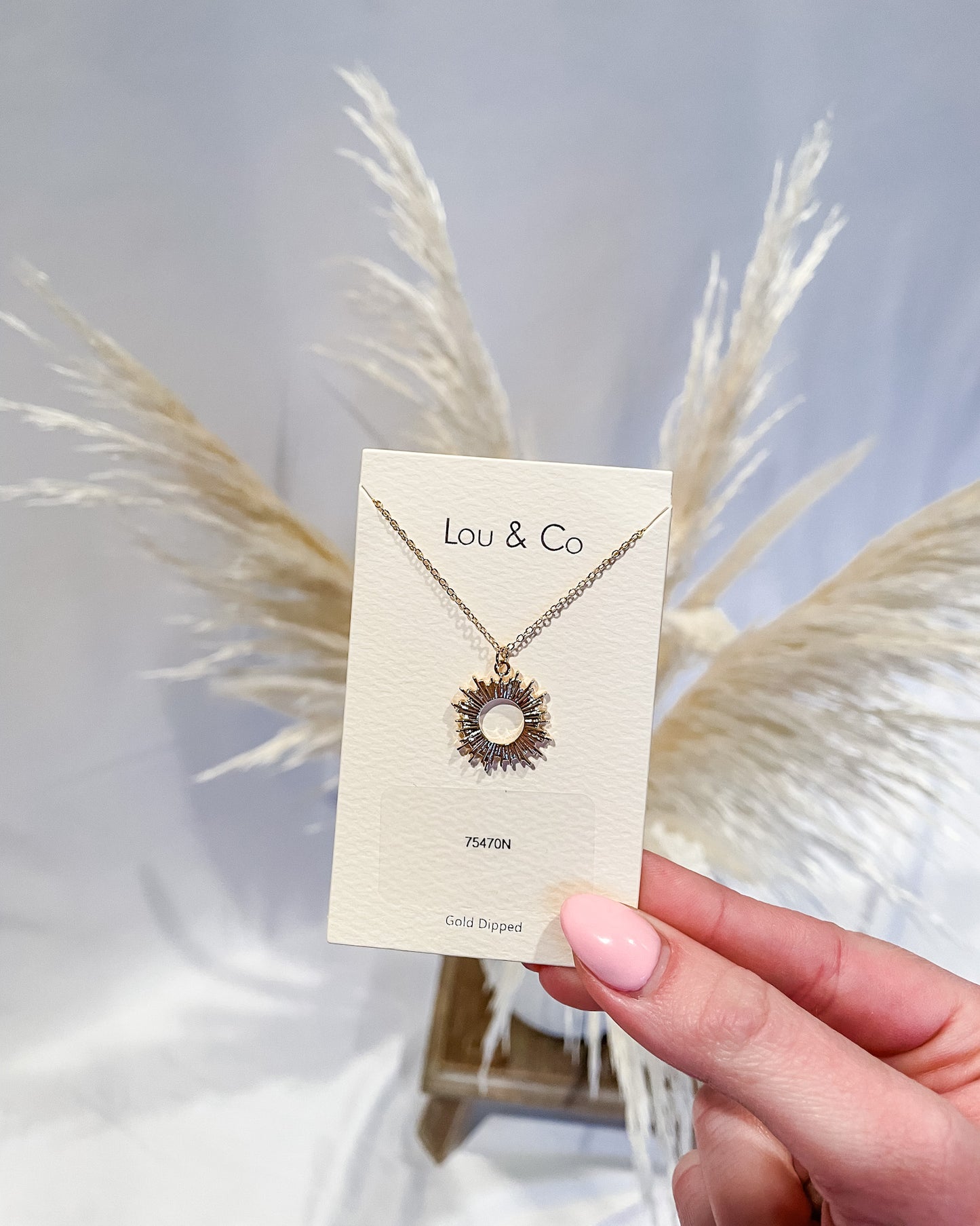 Open Sun Pendant Necklace - Hope + Freya