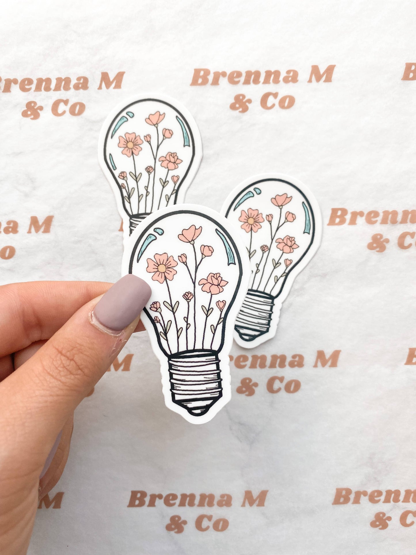 Poppy Flower Light Bulb Sticker - Hope + Freya