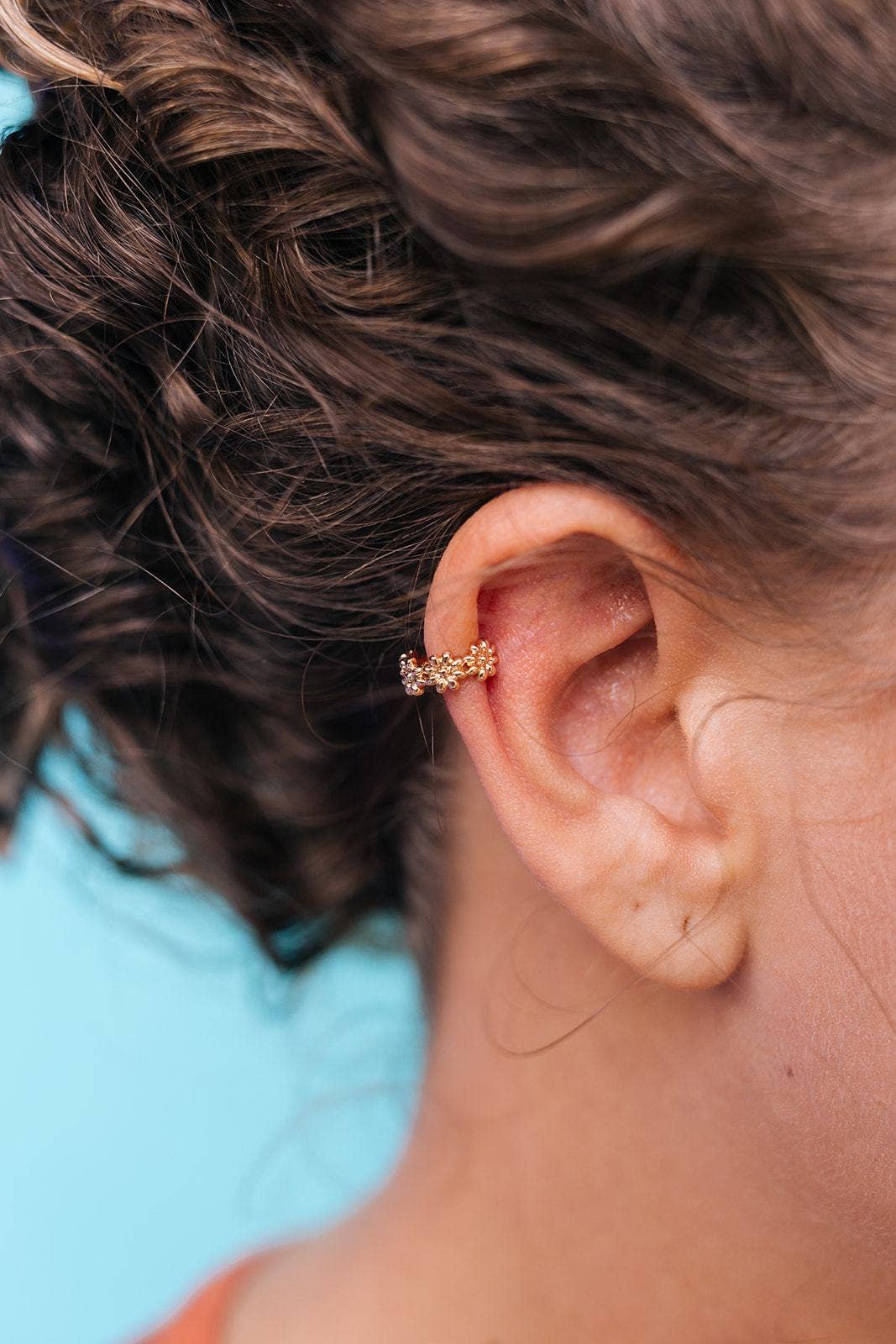 Gold Flower Ear Cuff - Hope + Freya